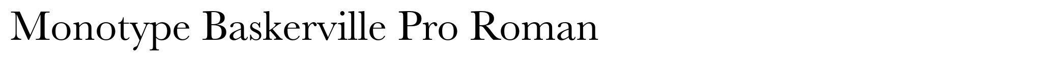 Monotype Baskerville Pro Roman image